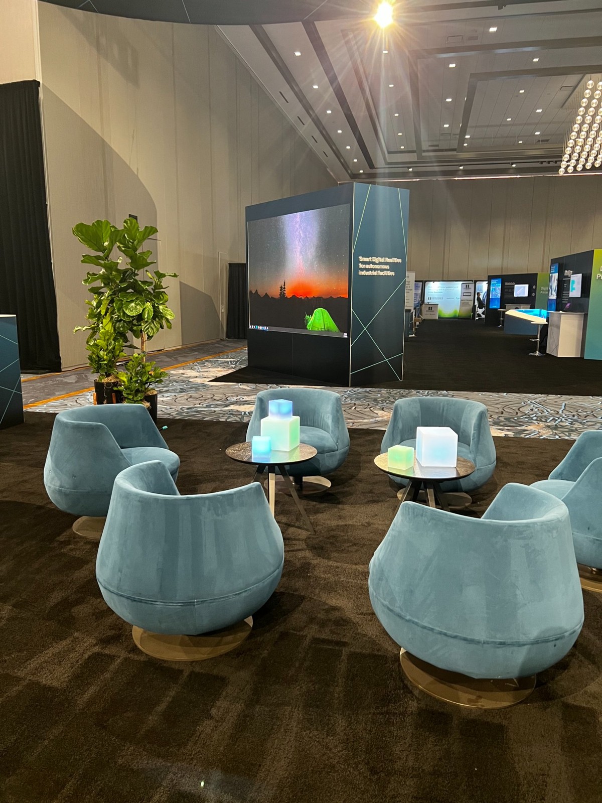 Show floor lounge seating area