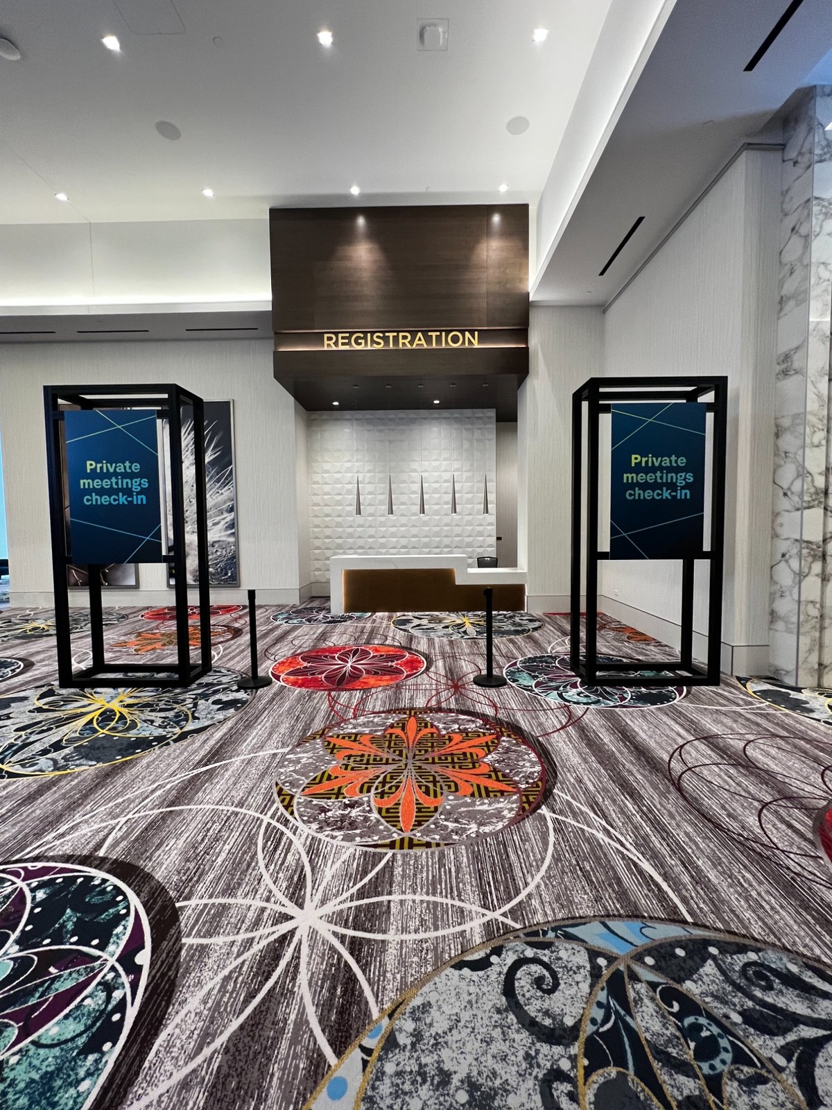 Private meetings check-in area