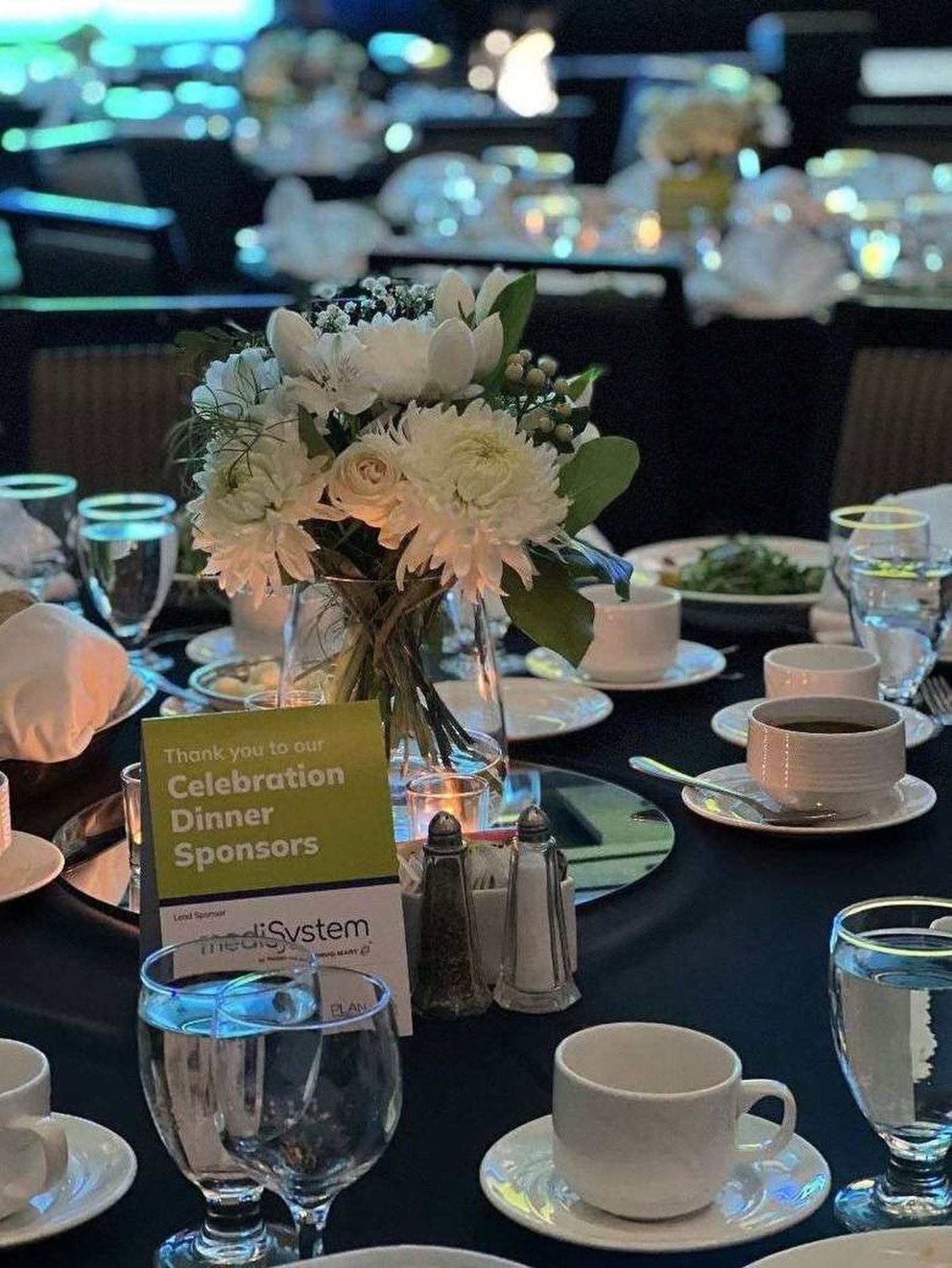 Celebration dinner table setting