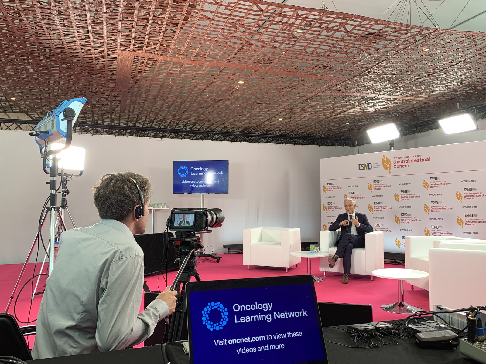 Oncology Learning Network live taping in progress